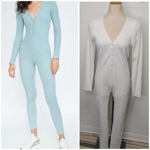 Aritzia Wilfred Free organic cotton thermal jumpsuit L